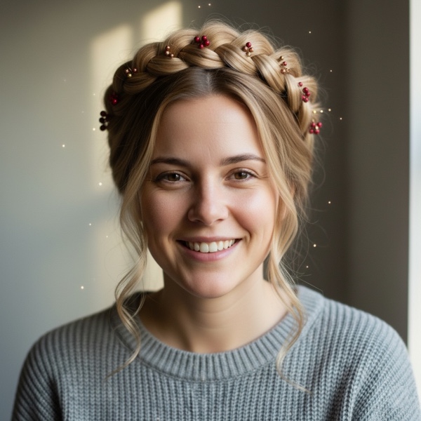 Halo-Zopfkrone hairstyle preview