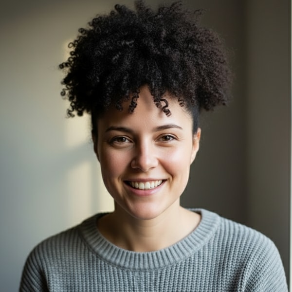 Natürlicher Afro Puff / High Puff hairstyle preview